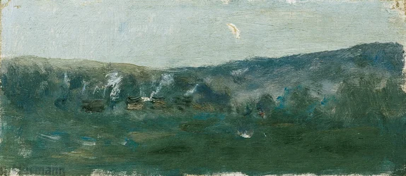 Kuperat landskap med halvmåne