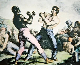 The Boxers (färg litho)