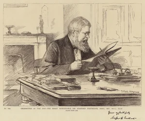 Dagens kändisar, den högra ärade Sir Stafford Northcote, Baronet, MP, DCL, GCB