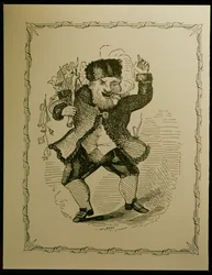 Jultomteillustration till en dikt av Clement C. Moore, 1848
