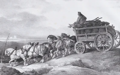 Kolvagn [sic.] Ritad av hästar, 1822.
