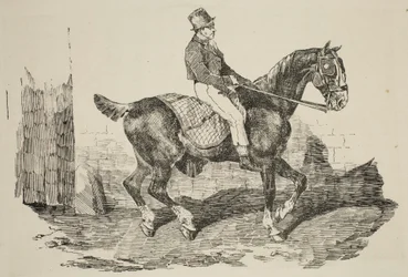 Géricault - Vagnhäst riden av en palfrenier, 1820