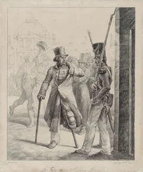 Den schweiziska vaktposten vid Louvren (The Swiss Royal Guard Sentry at the Louvre)