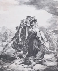 Mameluck försvarar en sårad trumpetare, 1818.