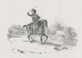 Artilleriofficer som leder anfallet (An Artillery Officer Commanding the Charge)