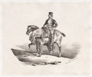 Brevbärare eller två selehästar, 1823.