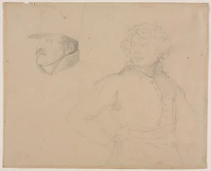 Studie av två soldater, 1818-1819.