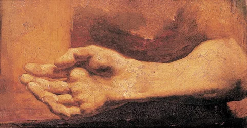 Studie av en hand och arm