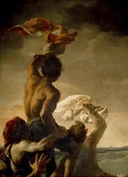 Flotten av "Medusa". Målning efter en dåtida ...