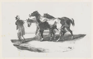 Tre hästar som förs till slakteriet (Three Horses Being Led to the Slaughterhouse)