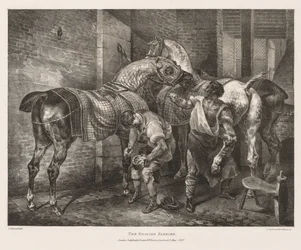 Olika ämnen från livet och på sten: The English Farrier, 1821.