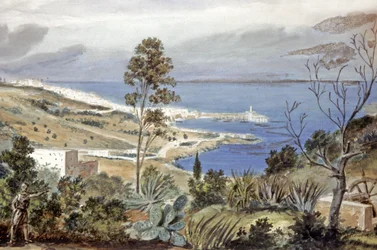 Utsikt över Alger, ca 1835 (akvarell)