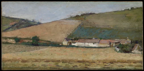 En gård bland kullar, Giverny, ca 1887
