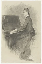 Vid pianot, ca. 1887.