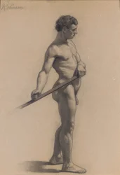 Studie av mansfiguren, 1875