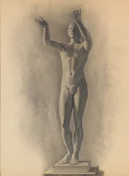 Studie av mansfiguren, 1875