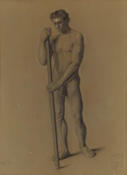 Studie av mansfiguren, 1875