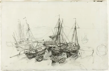 Fiskebåtar vid Granville