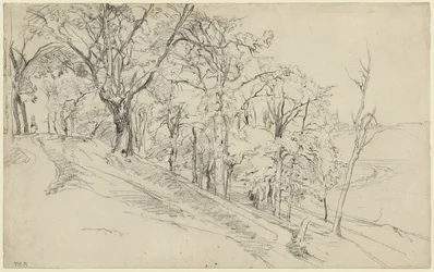 Skog i Boisrémond (recto); Stuga i en skog (verso)