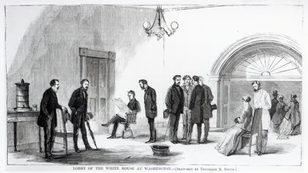 Lobbyn i Vita huset i Washington