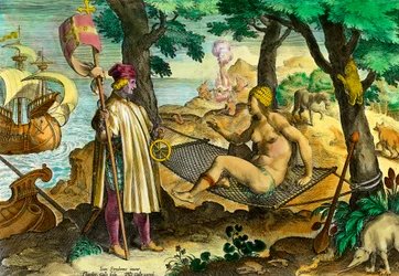 Amerikas historia: Den italienske sjöfararen Amerigo Vespuccis första kontakt med Amerikas indianer