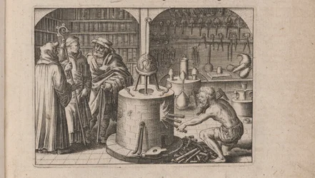 Illustration för Tripus Avrevs, det vill säga tre avhandlingar av utvalda kemister.., 1618