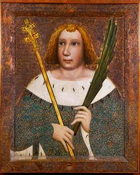 Sankt Vitus, boskapens beskyddare (tempera på trä)