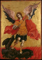 Ikon för ärkeängeln Mikael (äggtempera på panelen)
