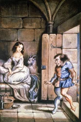 Esmeralda och Quasimodo, ca 1831-1835 (illustration)
