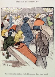 Bals and Bastingues: Kommer fröken göra mig äran att svettas en? I "" In Life"", av Steinlen