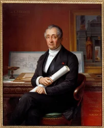 Porträtt av Louis Tullius Visconti (1791-1853) arkitekt Målning av Theophile Vauchelet (1802-1873)