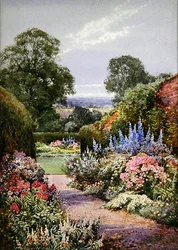 Nära Henley, Oxfordshire (akvarell på papper)