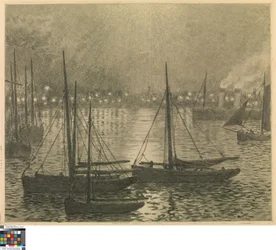 Boulogne-sur-Mer på natten