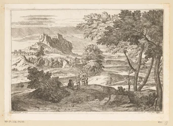 Arkadiskt landskap med figurer och kaniner Suite de Paysages (serietitel)