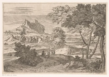 Arkadiskt landskap med figurer och kaniner Suite de Paysages (serietitel)