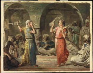 Algeriska dansöser. Näsduksdansen, 1849