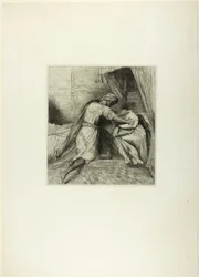 Han kväver henne, tallrik tretton från Othello