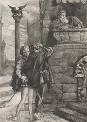 Vakna! vad ho! Brabantio! tjuvar! tjuvar!: skylt 1 från Othello Act 1, Scene 1, 1844.