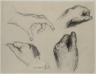 Study of Hands recto, 1800-talet.