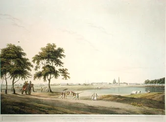 Del av Black Town, Madras, skylt 34 från 