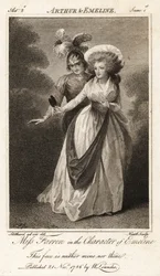 Miss Elizabeth Farren i rollen som Emeline i John Drydens Arthur and Emeline