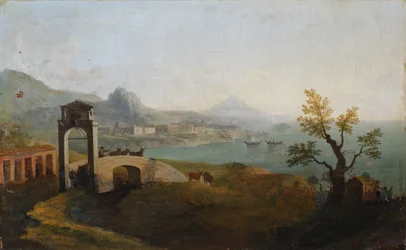 Kustscener från Medelhavet (olja på duk)