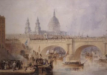 Överborgmästarens landstigning vid Blackfriars Bridge, c.1830