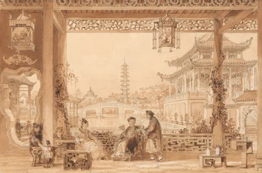 Terrassen i ett mandarins hus i Peking