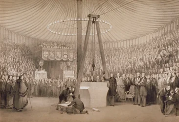 Prins Albert lägger den första stenen till den nya Royal Exchange, London, 17 januari 1842