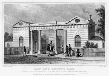 East Gate, Regents Park, London, 1827.