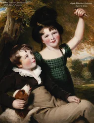 Porträtt av Thomas Osborne Bateman, 8 år, med sin bror, Hugh Athelstan, 6 år gammal, 1818