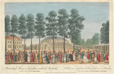 Ranelagh House & Gardens med Rotundan vid Jubileumsbalens tid