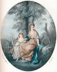 Lady Rushout och hennes dotter, 1784, 1902