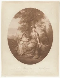 Porträtt av Lady Rebecca Northwick och hennes dotter Anne Rushout Lady Rushout & Daughter (titel på objekt)